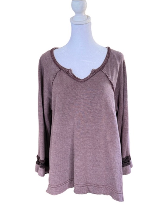 Free People Tops - Free People Mauve Thermal Knit Top